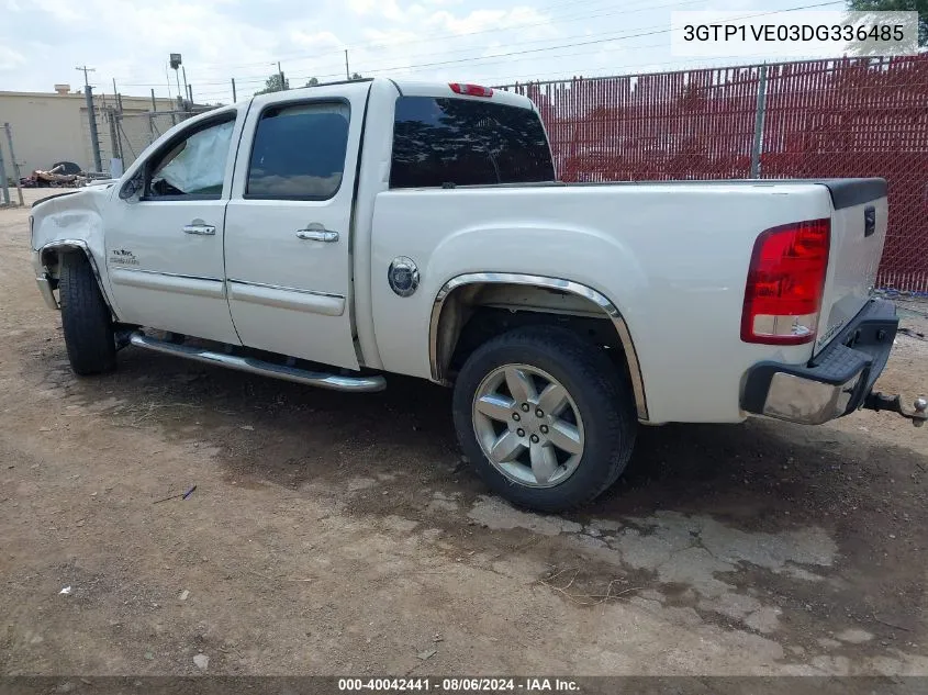 2013 GMC Sierra 1500 Sle VIN: 3GTP1VE03DG336485 Lot: 40042441