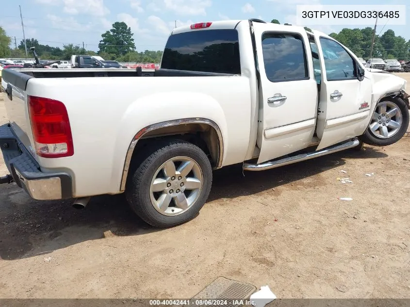 2013 GMC Sierra 1500 Sle VIN: 3GTP1VE03DG336485 Lot: 40042441