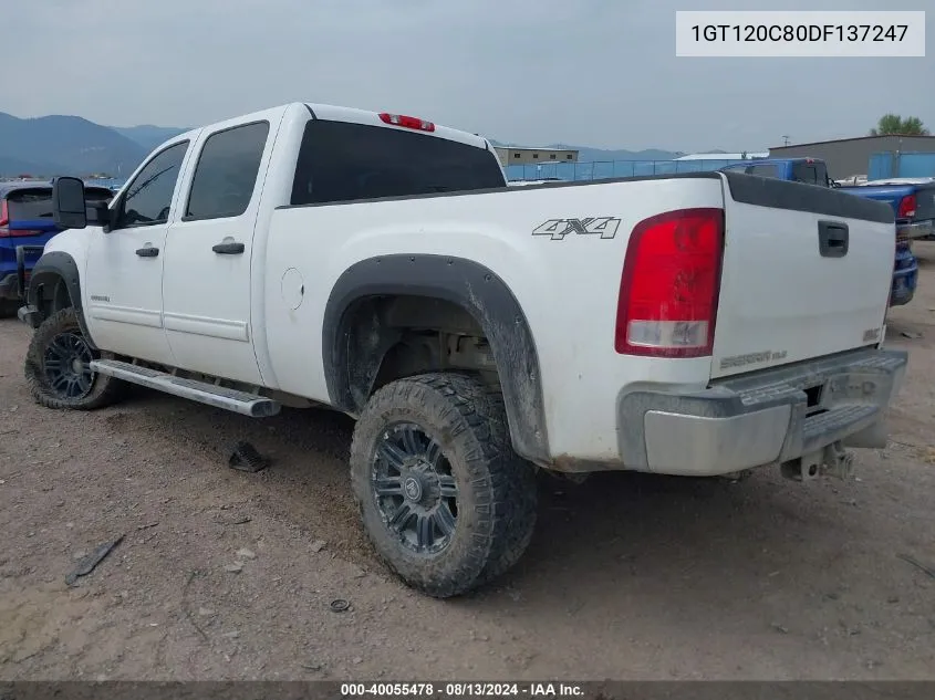 2013 GMC Sierra 2500Hd Sle VIN: 1GT120C80DF137247 Lot: 40055478