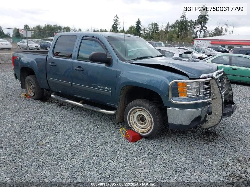 2013 GMC Sierra 1500 Sle VIN: 3GTP2VE75DG317799 Lot: 40137095