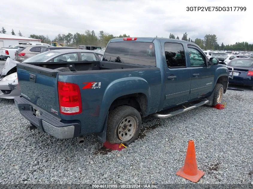 2013 GMC Sierra 1500 Sle VIN: 3GTP2VE75DG317799 Lot: 40137095