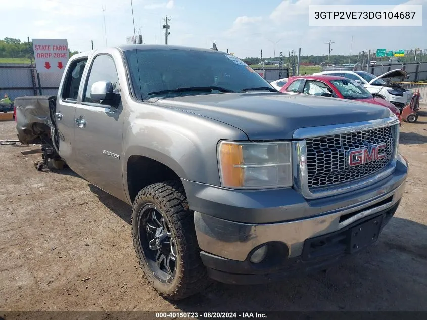 2013 GMC Sierra 1500 Sle VIN: 3GTP2VE73DG104687 Lot: 40150723