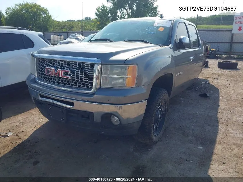 2013 GMC Sierra 1500 Sle VIN: 3GTP2VE73DG104687 Lot: 40150723