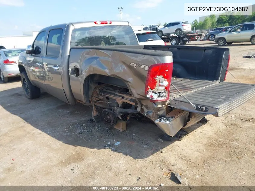 2013 GMC Sierra 1500 Sle VIN: 3GTP2VE73DG104687 Lot: 40150723