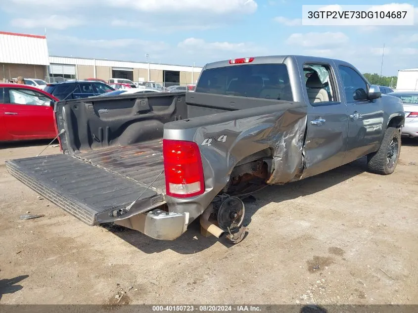 2013 GMC Sierra 1500 Sle VIN: 3GTP2VE73DG104687 Lot: 40150723