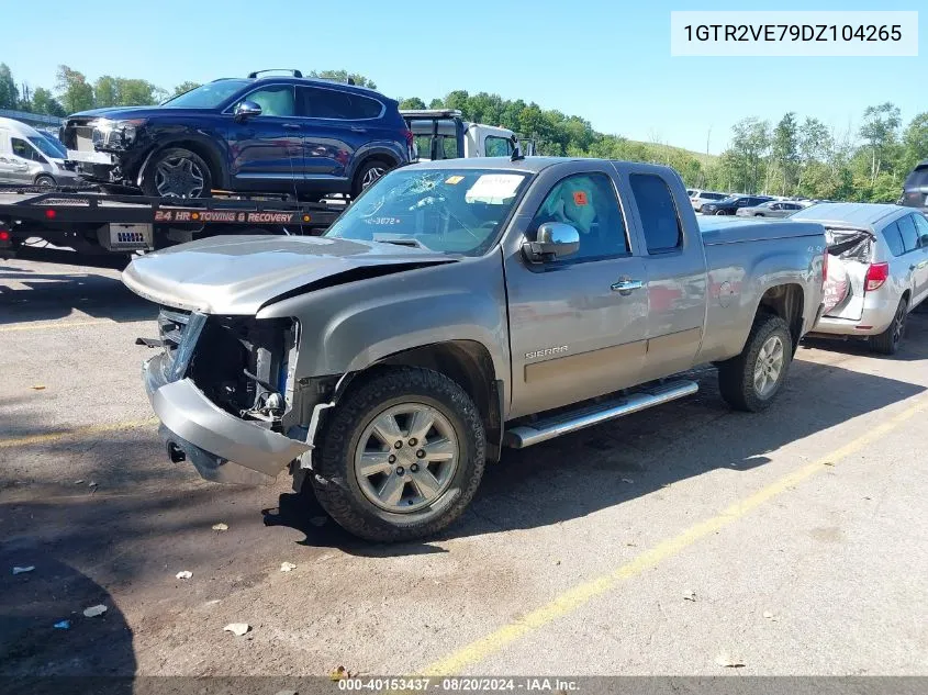 2013 GMC Sierra 1500 Sle VIN: 1GTR2VE79DZ104265 Lot: 40153437