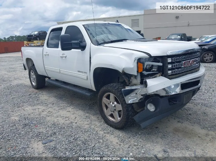 2013 GMC Sierra 2500Hd Slt VIN: 1GT121C86DF194722 Lot: 40163598