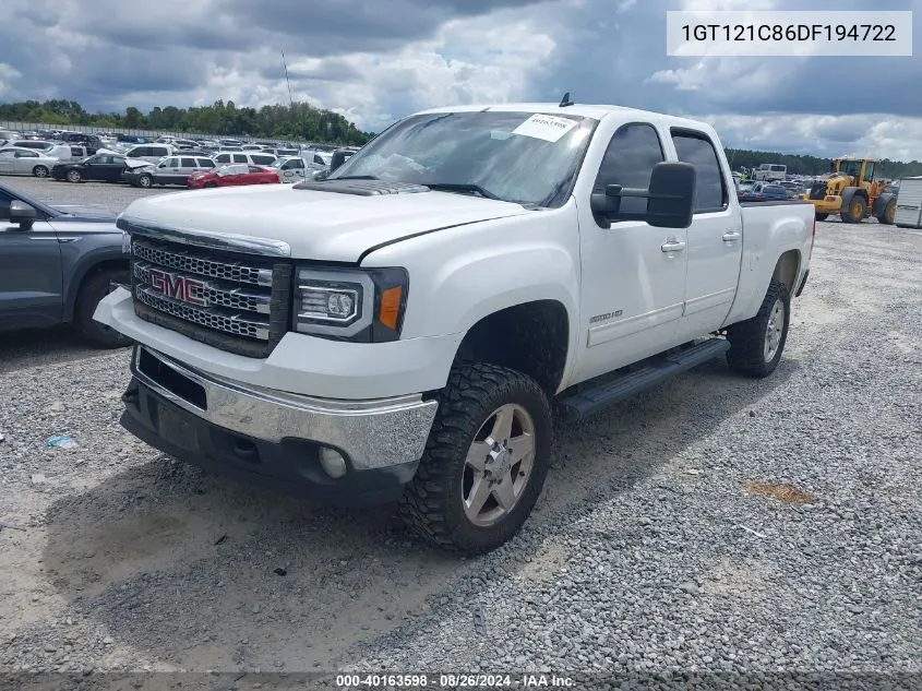 2013 GMC Sierra 2500Hd Slt VIN: 1GT121C86DF194722 Lot: 40163598