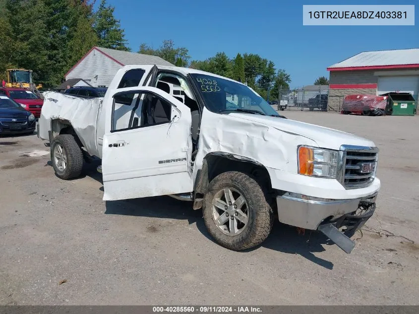 2013 GMC Sierra 1500 Sl VIN: 1GTR2UEA8DZ403381 Lot: 40285560