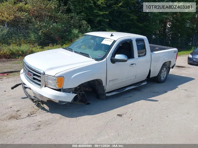 2013 GMC Sierra 1500 Sl VIN: 1GTR2UEA8DZ403381 Lot: 40285560