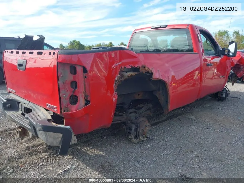 2013 GMC Sierra 2500Hd Work Truck VIN: 1GT02ZCG4DZ252200 Lot: 40353801