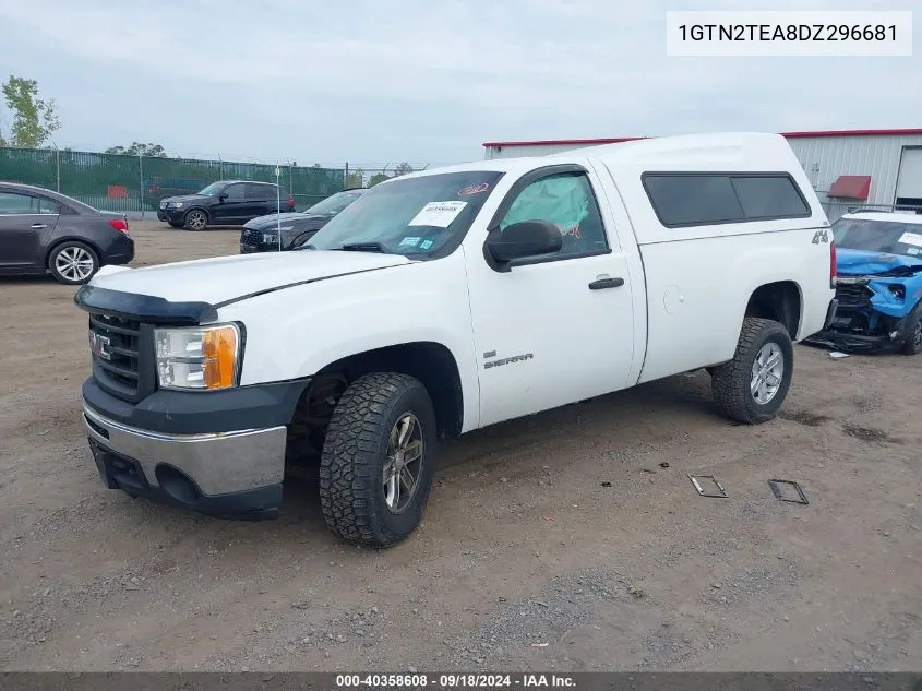 2013 GMC Sierra 1500 Work Truck VIN: 1GTN2TEA8DZ296681 Lot: 40358608