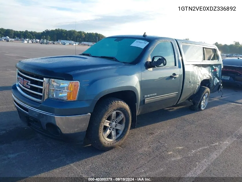 2013 GMC Sierra 1500 Sle VIN: 1GTN2VE0XDZ336892 Lot: 40380379