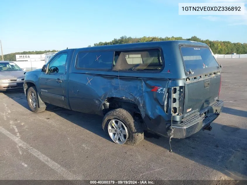 2013 GMC Sierra 1500 Sle VIN: 1GTN2VE0XDZ336892 Lot: 40380379