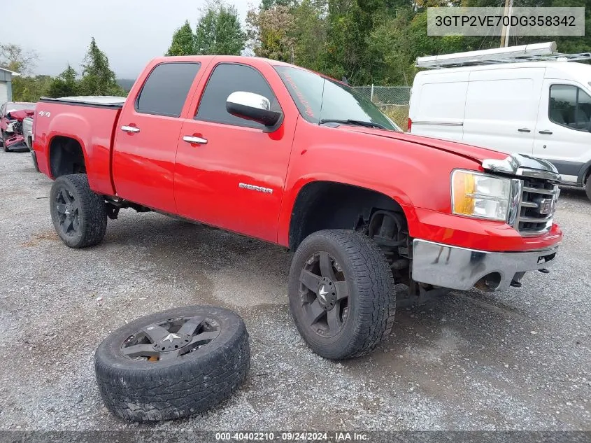 2013 GMC Sierra K1500 Sle VIN: 3GTP2VE70DG358342 Lot: 40402210