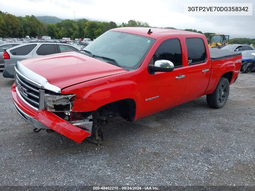 2013 GMC Sierra K1500 Sle VIN: 3GTP2VE70DG358342 Lot: 40402210