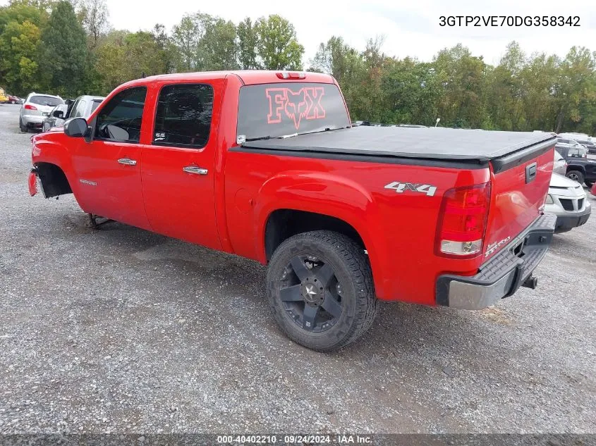 2013 GMC Sierra K1500 Sle VIN: 3GTP2VE70DG358342 Lot: 40402210