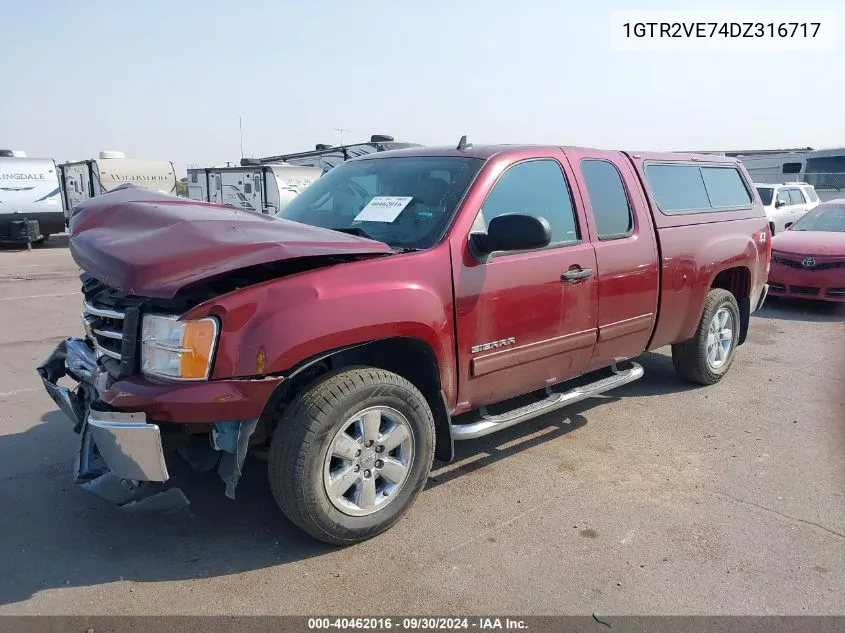 2013 GMC Sierra 1500 Sle VIN: 1GTR2VE74DZ316717 Lot: 40462016