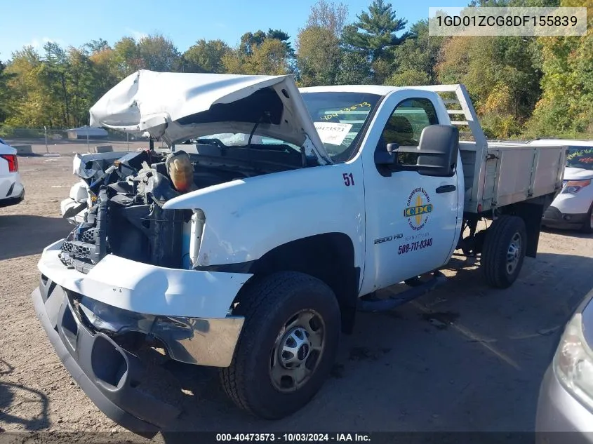 2013 GMC Sierra 2500Hd Work Truck VIN: 1GD01ZCG8DF155839 Lot: 40473573