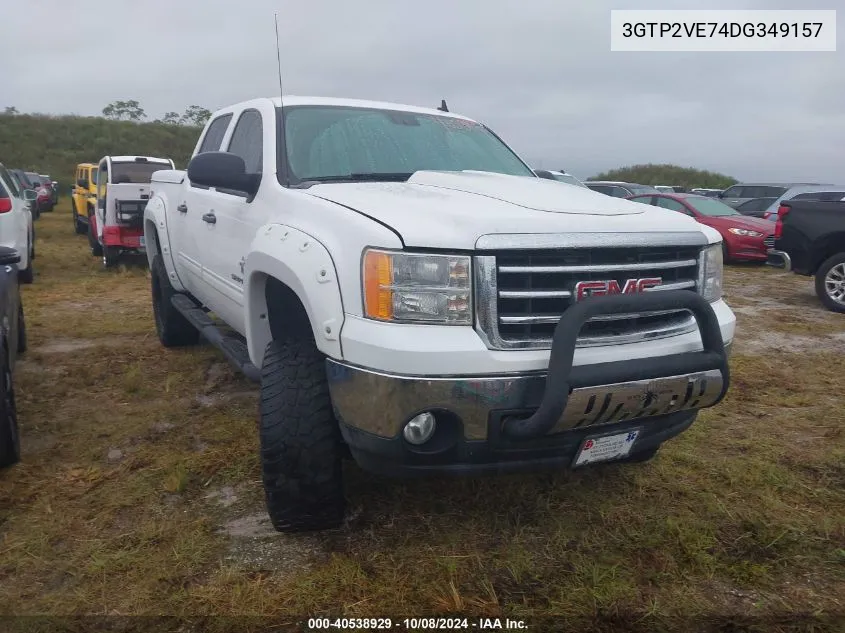 2013 GMC Sierra 1500 K1500 Sle VIN: 3GTP2VE74DG349157 Lot: 40538929