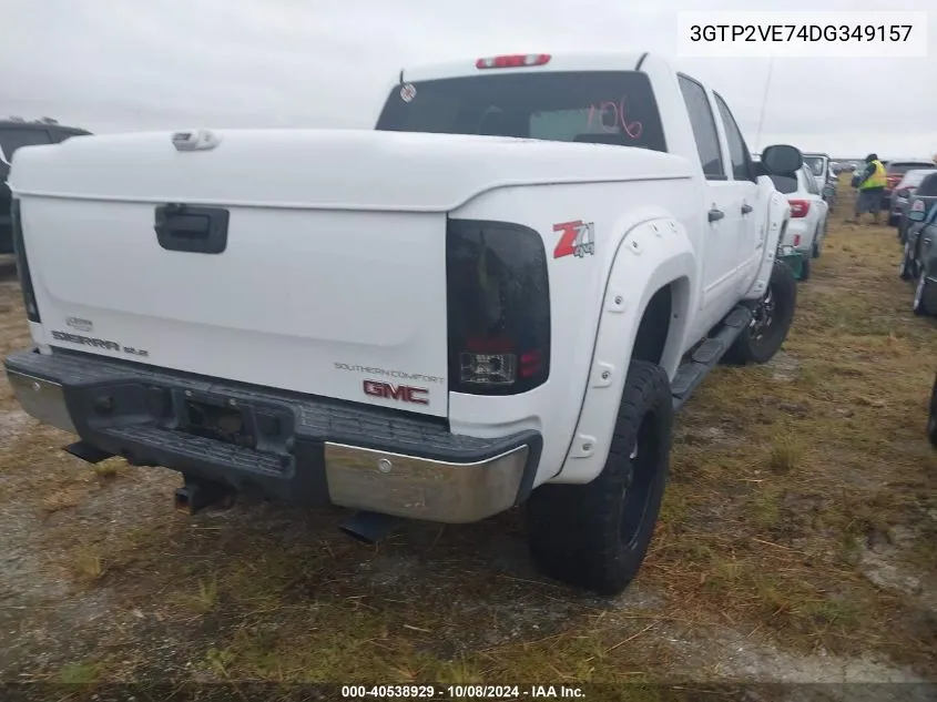 2013 GMC Sierra 1500 K1500 Sle VIN: 3GTP2VE74DG349157 Lot: 40538929