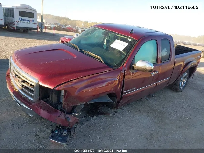 2013 GMC Sierra 1500 Sle VIN: 1GTR2VE74DZ118686 Lot: 40551673