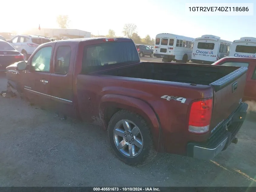 2013 GMC Sierra 1500 Sle VIN: 1GTR2VE74DZ118686 Lot: 40551673