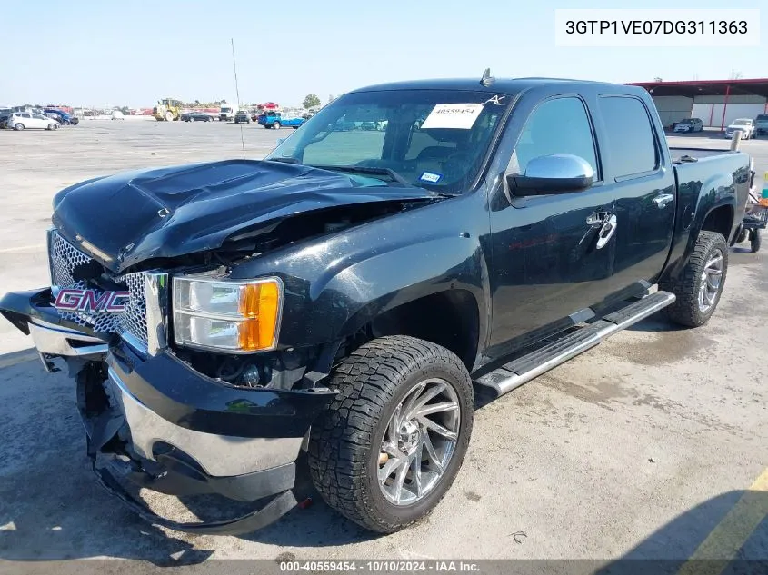 2013 GMC Sierra 1500 Sle VIN: 3GTP1VE07DG311363 Lot: 40559454