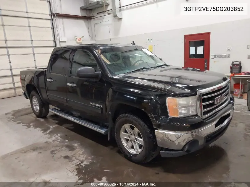 2013 GMC Sierra 1500 Sle VIN: 3GTP2VE75DG203852 Lot: 40566026