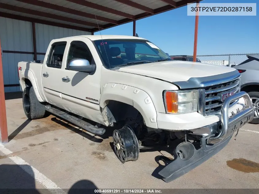 2013 GMC Sierra K1500 Sle VIN: 3GTP2VE72DG287158 Lot: 40591291