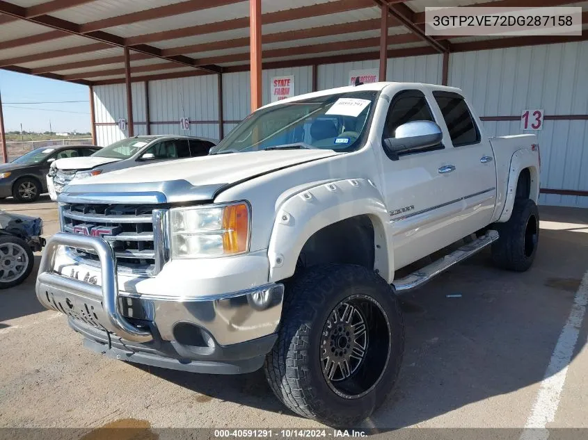 2013 GMC Sierra K1500 Sle VIN: 3GTP2VE72DG287158 Lot: 40591291