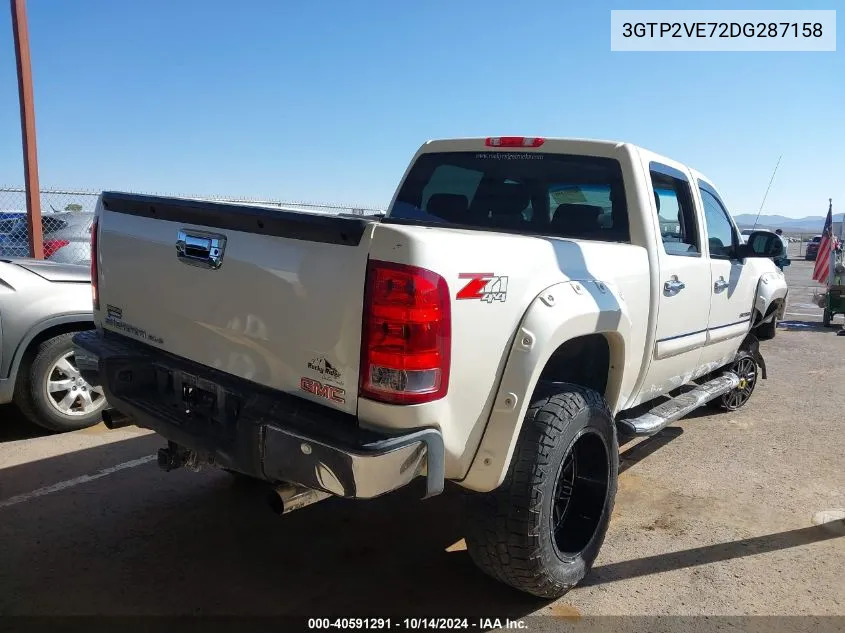 2013 GMC Sierra K1500 Sle VIN: 3GTP2VE72DG287158 Lot: 40591291