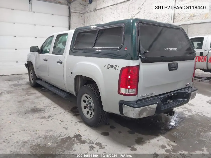 2013 GMC Sierra 1500 Work Truck VIN: 3GTP2TEA6DG118440 Lot: 40593190