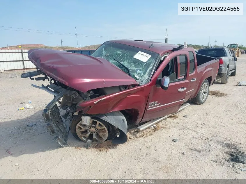 2013 GMC Sierra 1500 Sle VIN: 3GTP1VE02DG224566 Lot: 40598596