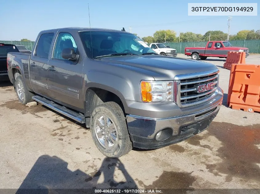 2013 GMC Sierra 1500 Sle VIN: 3GTP2VE70DG194929 Lot: 40625132