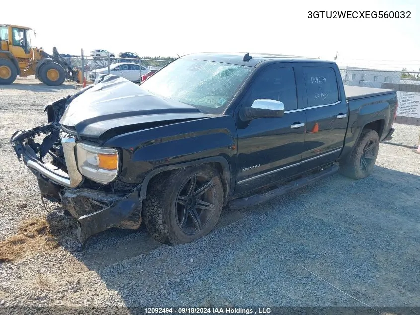 2014 GMC Sierra 1500 VIN: 3GTU2WECXEG560032 Lot: 12092494