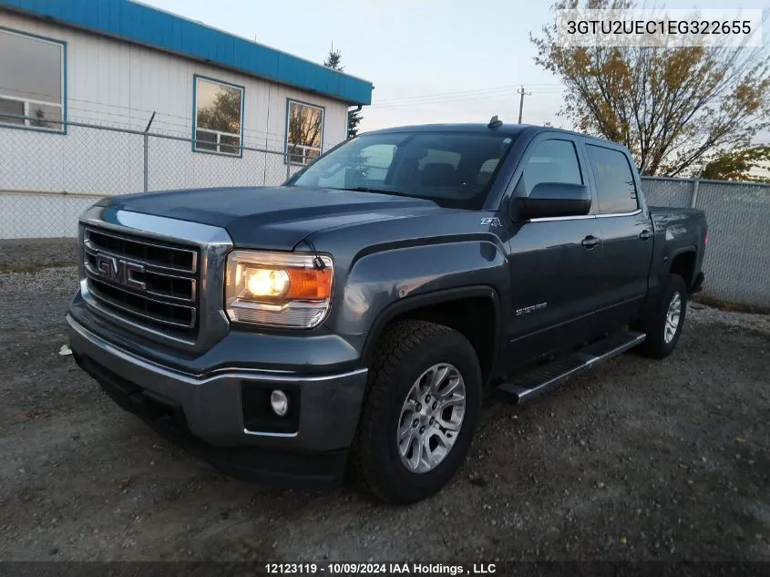 2014 GMC Sierra K1500 Sle VIN: 3GTU2UEC1EG322655 Lot: 12123119