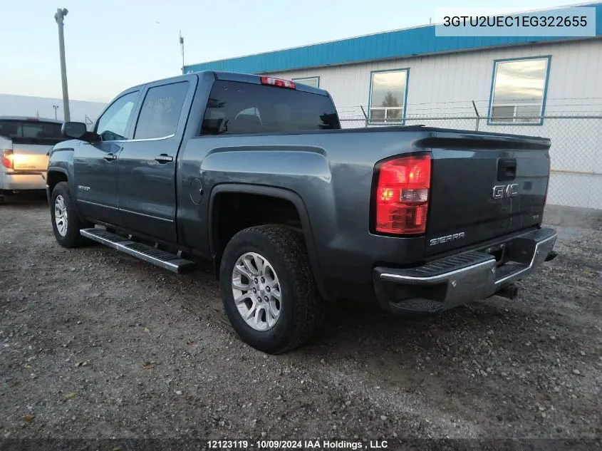 2014 GMC Sierra K1500 Sle VIN: 3GTU2UEC1EG322655 Lot: 12123119