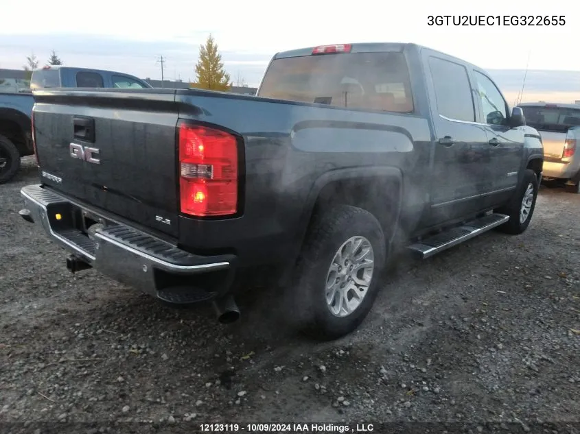 2014 GMC Sierra K1500 Sle VIN: 3GTU2UEC1EG322655 Lot: 12123119