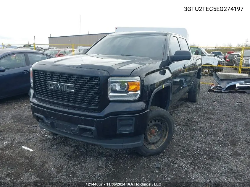 2014 GMC Sierra K1500 VIN: 3GTU2TEC5EG274197 Lot: 12144037