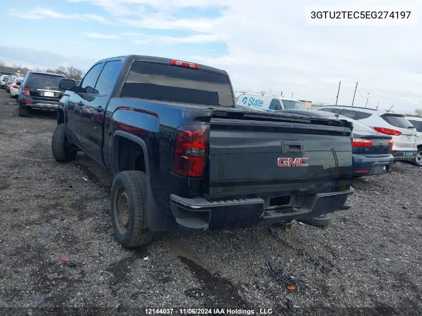 2014 GMC Sierra K1500 VIN: 3GTU2TEC5EG274197 Lot: 12144037