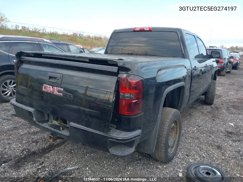 2014 GMC Sierra K1500 VIN: 3GTU2TEC5EG274197 Lot: 12144037