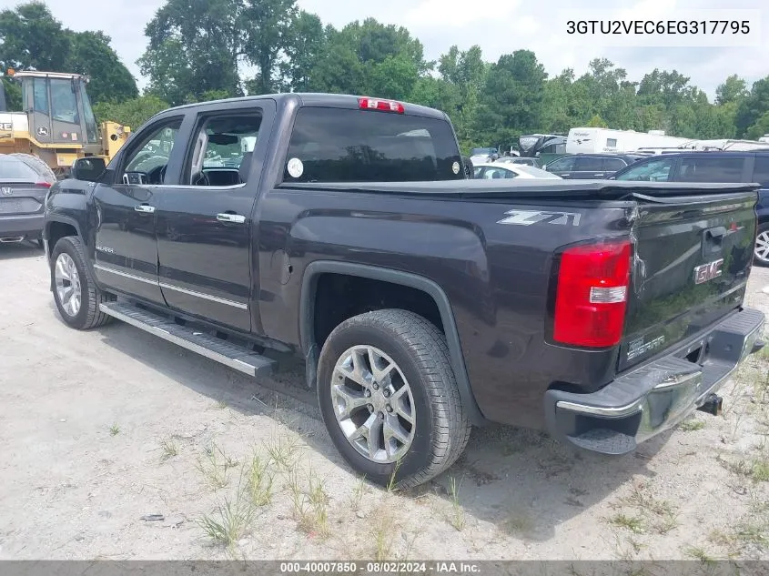 2014 GMC Sierra 1500 Slt VIN: 3GTU2VEC6EG317795 Lot: 40007850