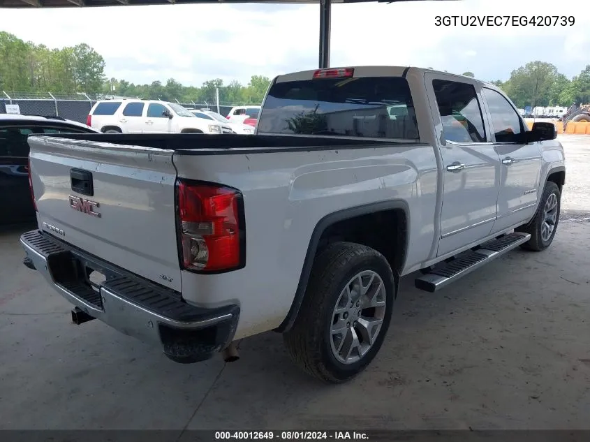 2014 GMC Sierra 1500 Slt VIN: 3GTU2VEC7EG420739 Lot: 40012649