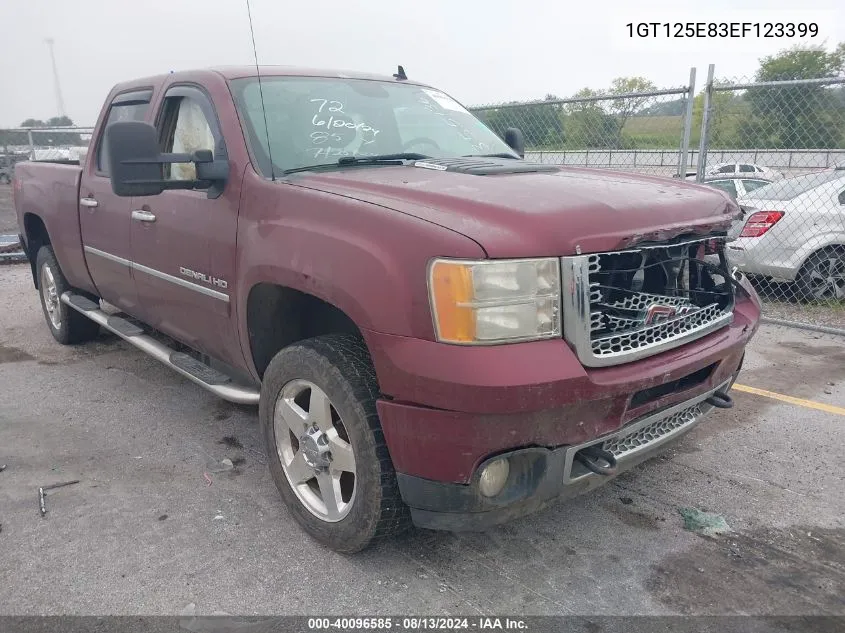 2014 GMC Sierra 2500Hd Denali VIN: 1GT125E83EF123399 Lot: 40096585