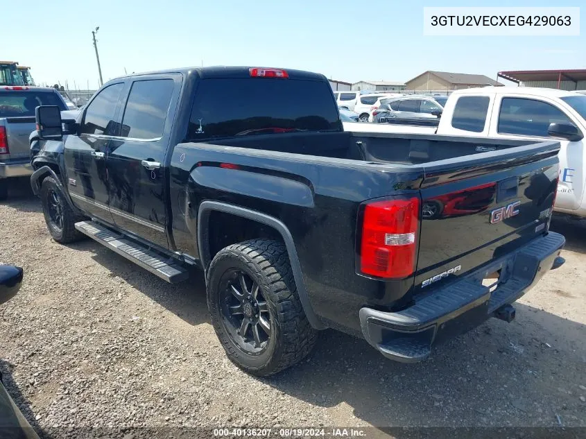 2014 GMC Sierra 1500 Slt VIN: 3GTU2VECXEG429063 Lot: 40136207