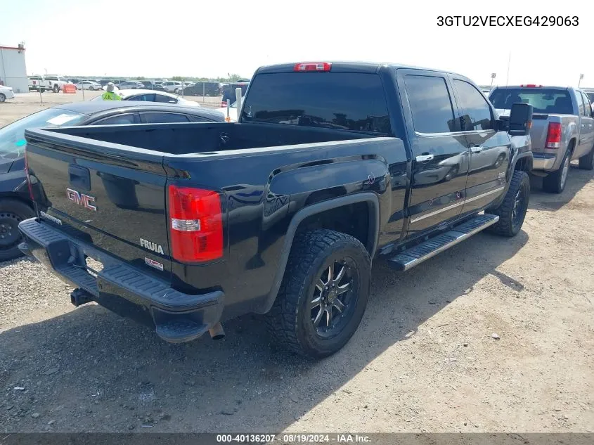 2014 GMC Sierra 1500 Slt VIN: 3GTU2VECXEG429063 Lot: 40136207