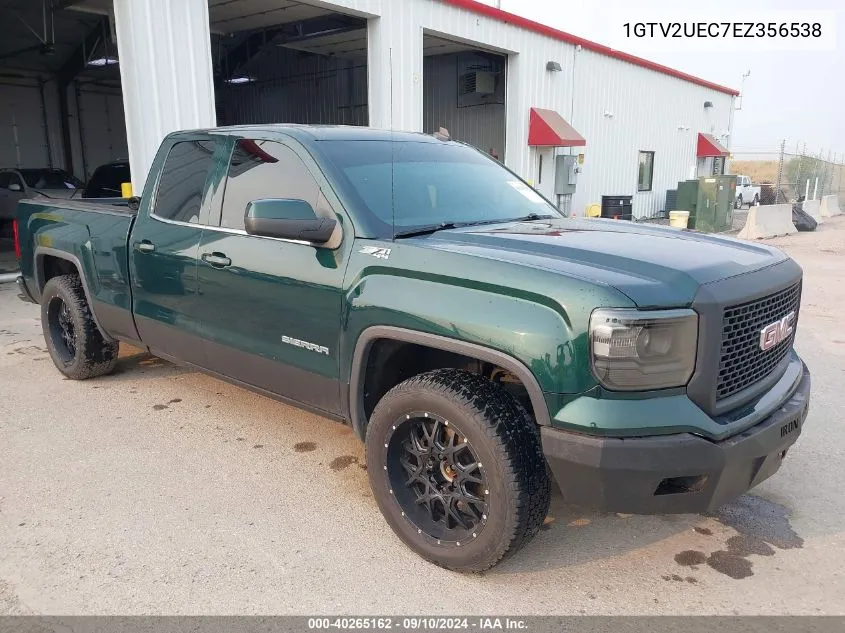 2014 GMC Sierra 1500 Sle VIN: 1GTV2UEC7EZ356538 Lot: 40265162