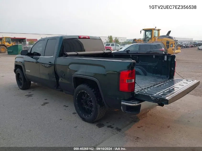 2014 GMC Sierra 1500 Sle VIN: 1GTV2UEC7EZ356538 Lot: 40265162