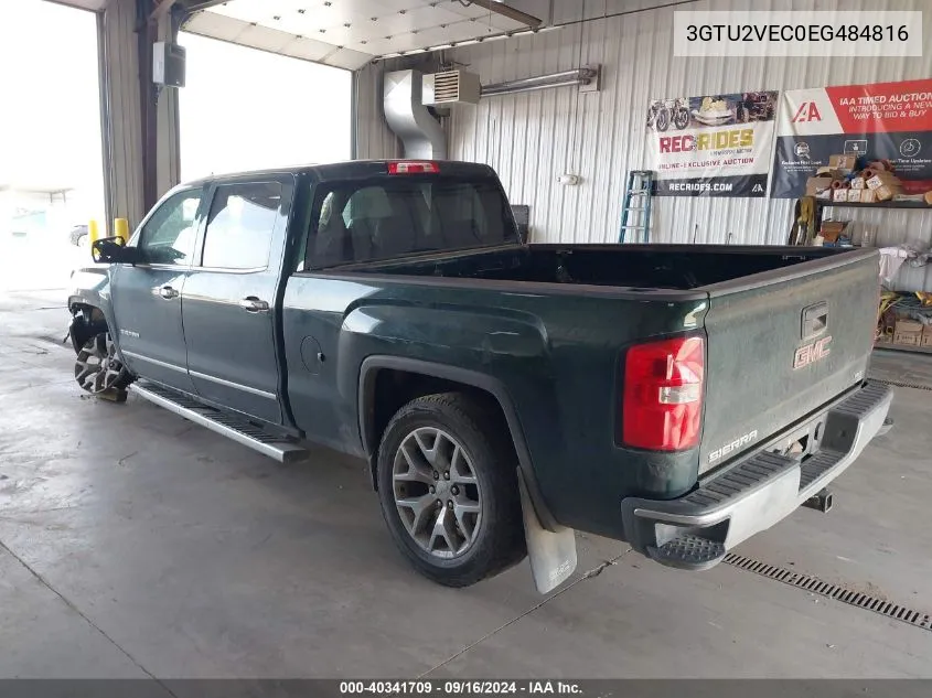 2014 GMC Sierra 1500 K1500 Slt VIN: 3GTU2VEC0EG484816 Lot: 40341709